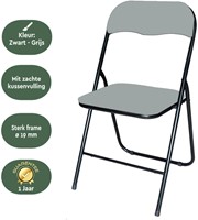 Klapstoel BRASQ FC100 grijs-zwart-3