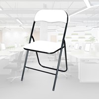 Klapstoel BRASQ FC100 Wit-zwart-2