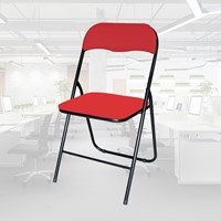 Klapstoel BRASQ FC100 rood-zwart-2