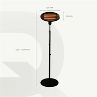 Terrasverwarmer BRASQ PHS100 staand elektrisch-2