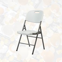 Klapstoel BRASQ FC200 wit-rvs-4