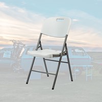 Klapstoel BRASQ FC200 wit-rvs-3