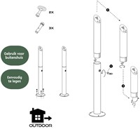 Asbak BRASQ Staand AT300 RVS-4