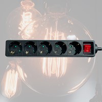 Stekkerdoos BRASQ  4 voudig 3 meter zwart-3