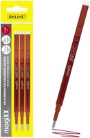 Gelschrijvervulling Online Magixx medium rood blister à 3 stuks