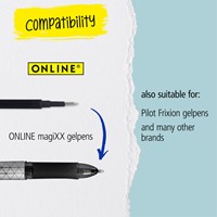 Gelschrijvervulling Online Magixx medium violet blister à 3 stuks-3