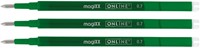 Gelschrijvervulling Online Magixx 0.7mm groen blister à 3 stuks-2