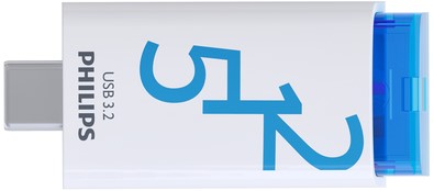 USB Stick Philips Click USB-C 512GB Ocean Blue-2