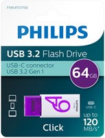USB Stick Philips Click USB-C 64GB Magic Purple