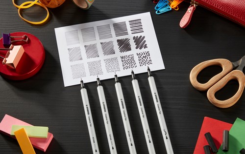 Creative Tips STABILO Arty assorti tips zwart en grijs 10 stuks-1