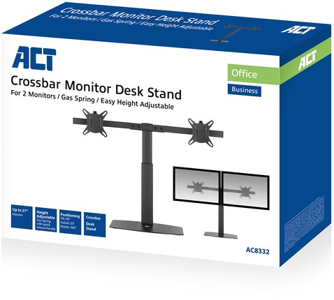Monitorarm ACT office gasveer crossbar 2 schermen-5