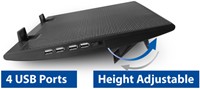 Laptopstandaard ACT 2 standen met ventilator 4-p hub-2