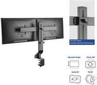 Monitorarm ACT office crossbar 2 schermen verstelbaar-2