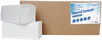 Handdoek Cleaninq H3 z-vouw 2-laags 225x220mm 20x200 vel wit