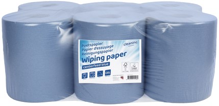 Poetspapier Cleaninq midi 1-laags 20cmx300m blauw