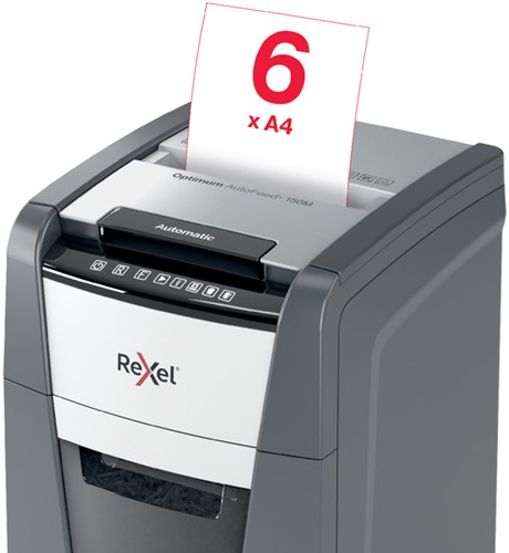 Papiervernietiger Rexel Optimum Auto+ 150M P5 snippers 2x15mm-2