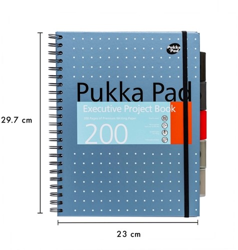 Projectboek Pukka Pad Metallic Executive A4 lijn 5-tabs 4-gaats 200 pagina's 80gr assorti-3