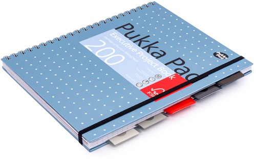Projectboek Pukka Pad Metallic Executive A4 lijn 5-tabs 4-gaats 200 pagina's 80gr assorti-1
