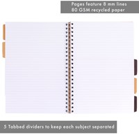Projectboek Pukka Pad Kraft A4 lijn 5-tabs 200 pagina's 80gr-2