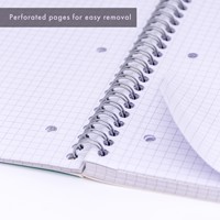 Collegeblok Pukka Pad Jotta A4 ruit 5x5mm 4-gaats 200 pagina's 80gr groen-2