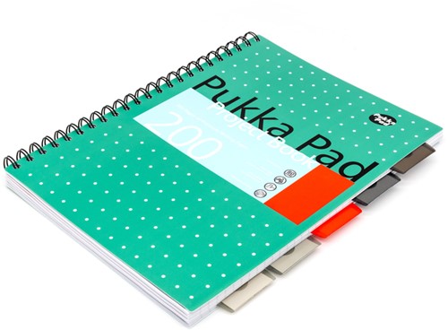 Projectboek Pukka Pad Metallic A4 lijn 5-tabs 200 pagina's 80gr groen-1