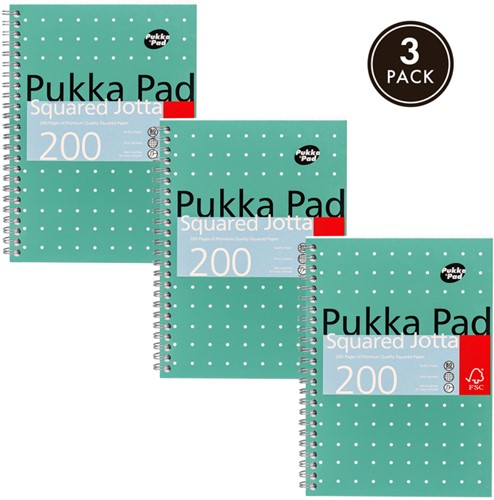 Notitieboek Pukka Pad Jotta A5 ruit 5x5mm 200 pagina's 80gr groen-3