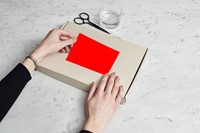 Etiket Rillprint 105x148mm fluor rood 400 stuks-1