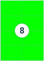 Etiket Rillprint 105x74mm fluorgroen 800 etiketten-3