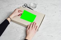 Etiket Rillprint 105x74mm fluor groen 800 stuks-1