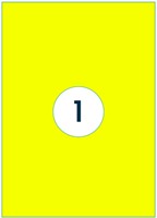 Etiket Rillprint 210x297mm fluorgeel 100 etiketten-3