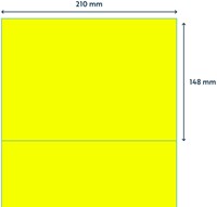 Etiket Rillprint 210x148mm fluorgeel 200 etiketten-2