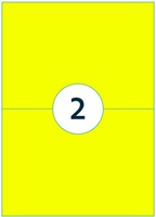 Etiket Rillprint 210x148mm fluorgeel 200 etiketten-3