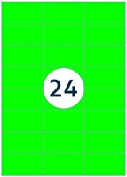 Etiket Rillprint 70x37mm fluorgroen 2400 etiketten-3