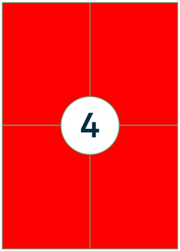 Etiket Rillprint 105x148mm fluorrood 400 etiketten-3