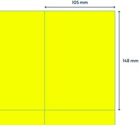 Etiket Rillprint 105x148mm fluorgeel 400 etiketten-2