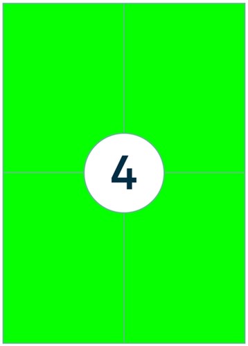 Etiket Rillprint 105x148mm fluorgroen 400 etiketten-3