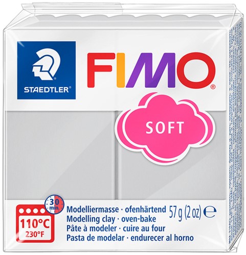 Boetseerklei Fimo soft 57 gram dolfijngrijs