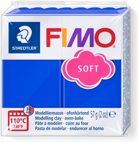Boetseerklei Fimo soft 57 gram brilliantblauw