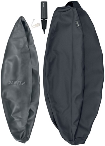 Actieve zitbal Leitz Ergo 55cm anti-rol donkergrijs-11