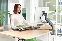 Monitorarm Leitz Ergo ruimtebesparend enkel donkergrijs-5