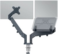 Monitor- en laptoparm Leitz Ergo ruimtebesparend dubbel donkergrijs-8