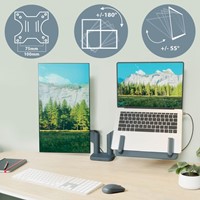 Monitor en Laptoparm Leitz Ergo ruimtebesparend dubbele monitorarm-2