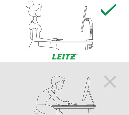 Monitorarm Leitz Ergo ruimtebesparend dubbele monitorarm-9