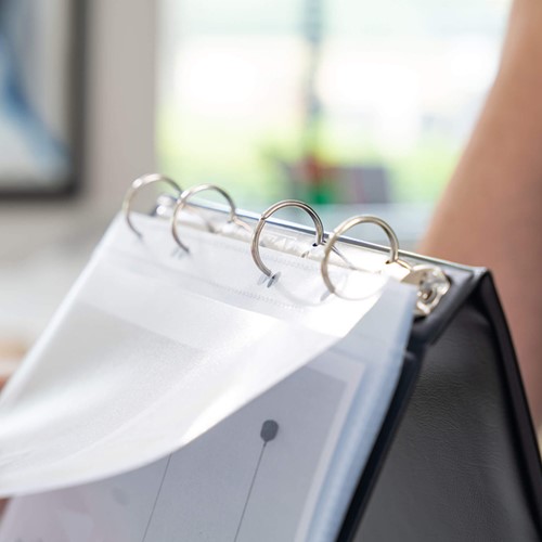 Tafelflipover Rillstab A4 staand zwart 10 tassen-1