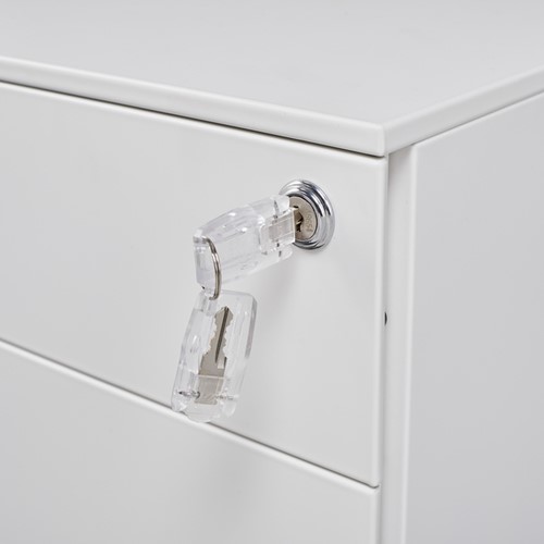 Ladeblok Euroseats 3 lade (2+1) 50x39x60cm op wieltjes wit-3