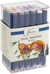 Alcoholmarkers Nassau Arts duopunt set à 24 kleuren