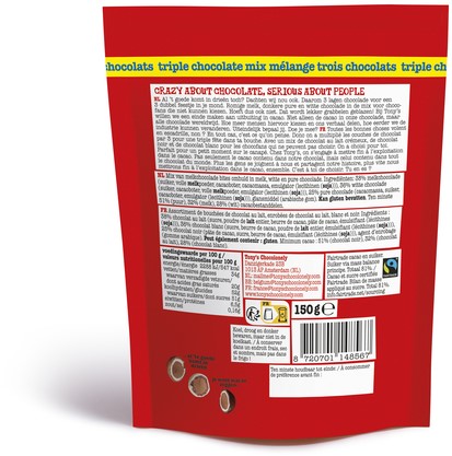 Chocolade Tony's Chocolonely Lil' Bits triple chocolate 150 gram-2