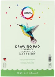 Tekenblok Qrea A4 24 vel 160gr gelijmd