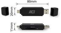 Kaartlezer ACT USB-C/USB-A 3.0-2