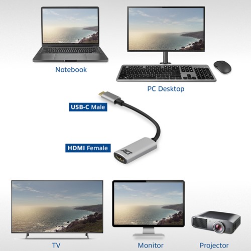 Adapter ACT USB-C naar HDMI-1